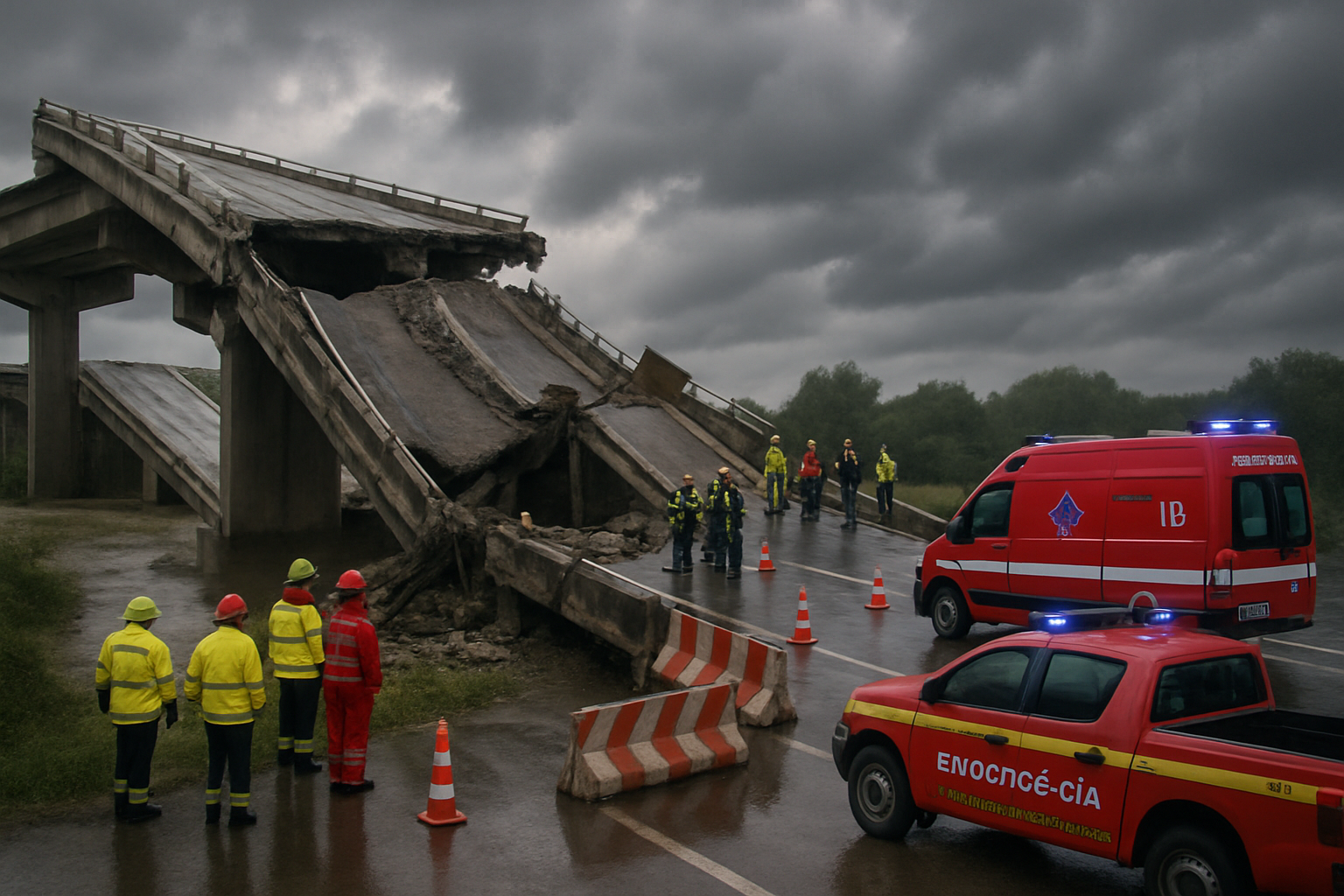 Major A1 Highway Viaduct Collapses in Coimbra Following Mondego River Dike Breach