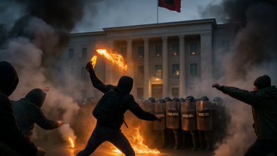 Albanian Opposition Erupts in Violence: Berisha's Protesters Clash with Police, Deputies Hospitalized in Tirana