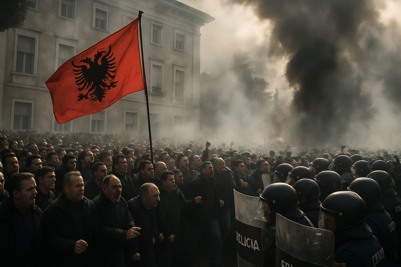 Albania Opposition Protests Erupt in Violence as Molotov Cocktails Target Government Buildings