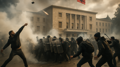 Albania Opposition Protests Escalate to Violent Clashes as Authorities Condemn "Shameful" Attacks on Police