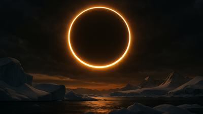 Rare Antarctic Solar Eclipse Creates Spectacular "Ring of Fire" on February 17