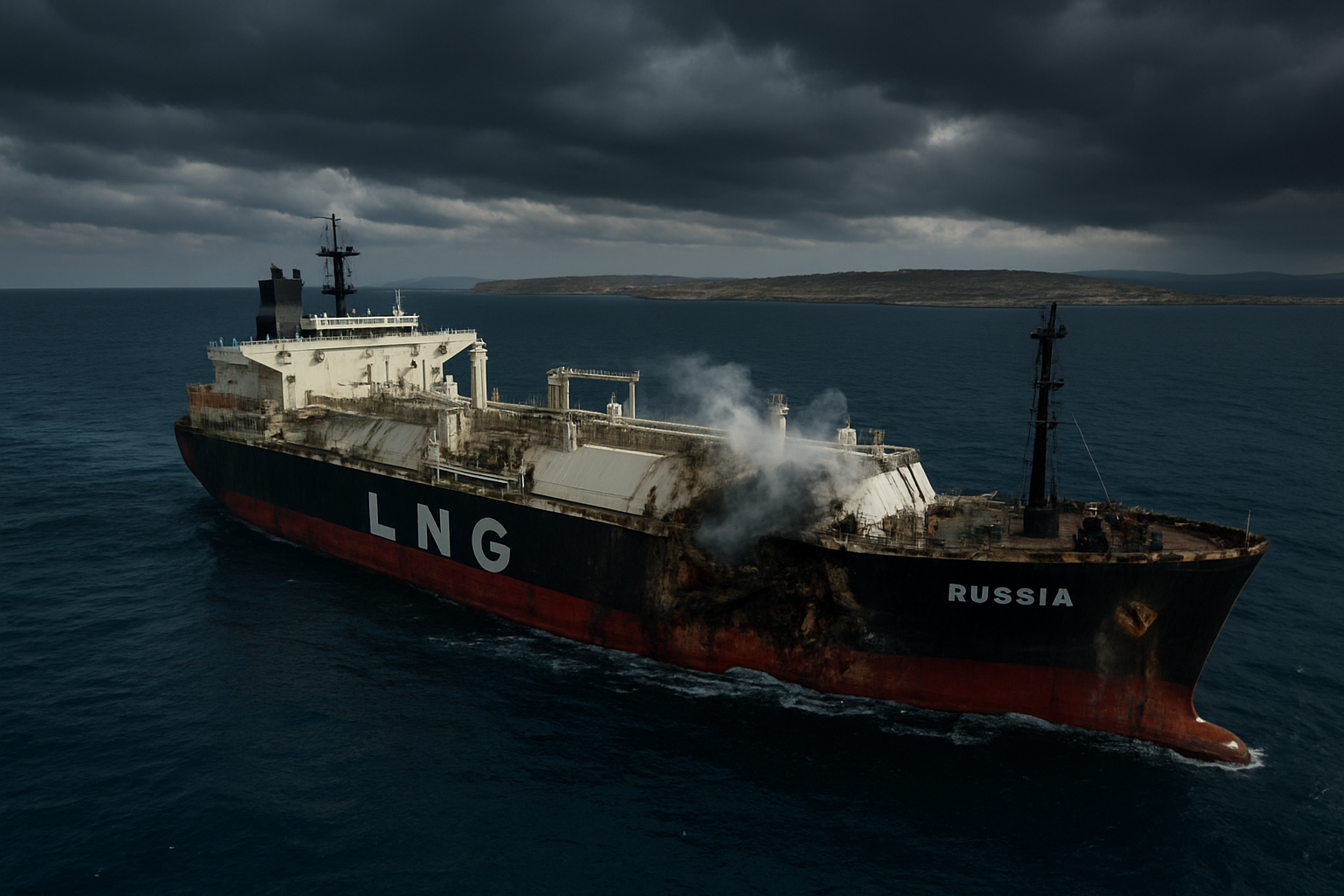 Stricken Russian Tanker Arctic Metagaz Drifts Away From Malta as Mediterranean Environmental Crisis Continues