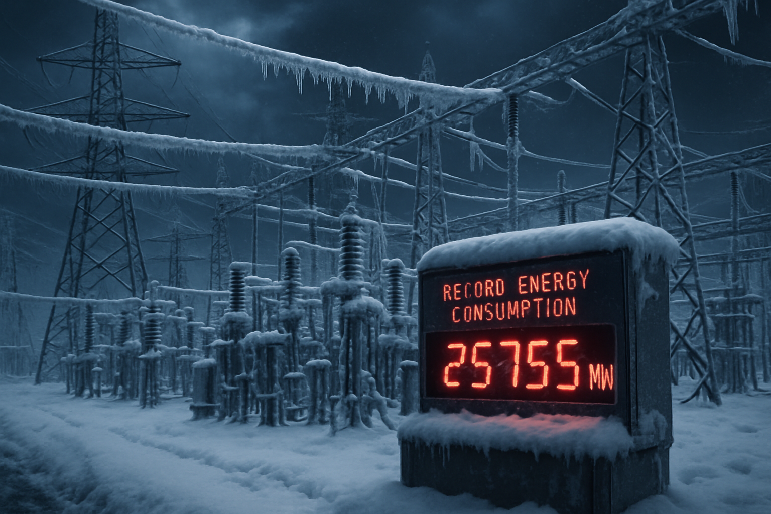 Arctic Blast Strains Global Energy Systems as Record Power Consumption Overwhelms Infrastructure