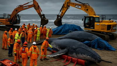 International Teams Battle Harsh Baltic Conditions in Multi-Day Arctic Whale Rescue Operation