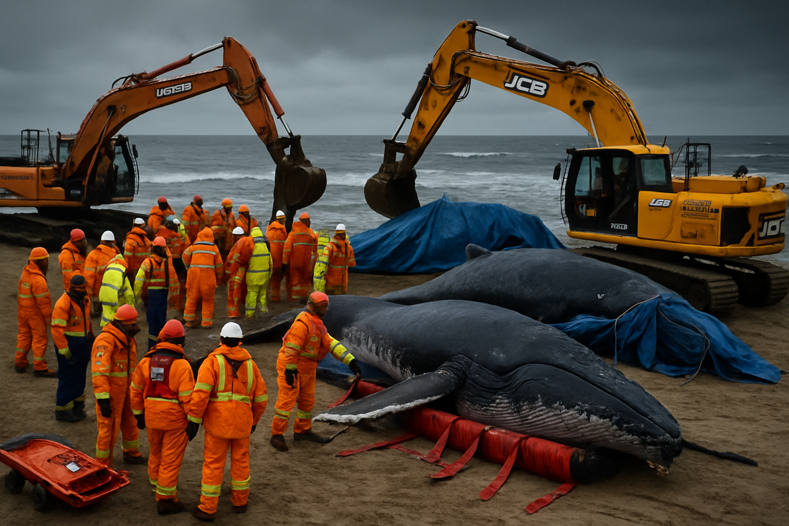 International Teams Battle Harsh Baltic Conditions in Multi-Day Arctic Whale Rescue Operation