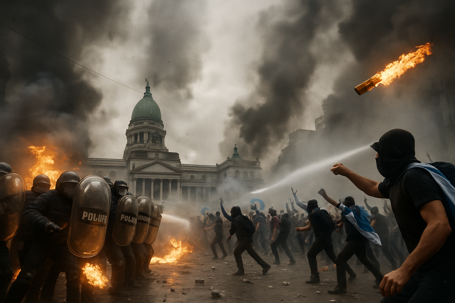 Violence Erupts as Argentina's Labor Reform Triggers Massive Protests in Buenos Aires