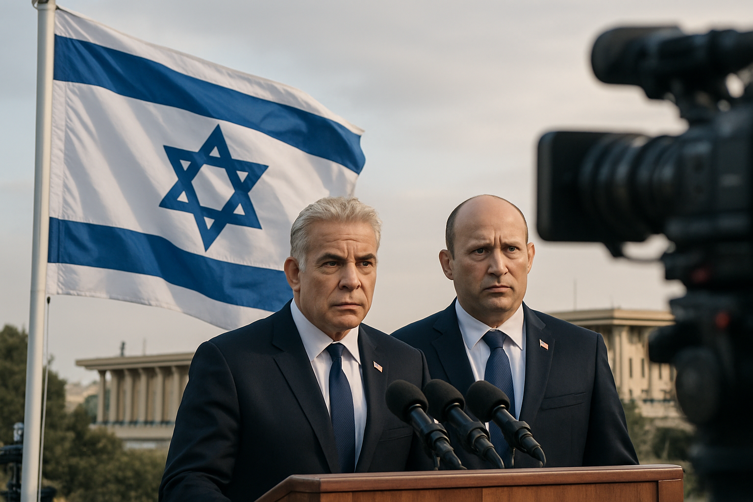 Former Israeli Prime Ministers Bennett and Lapid Form Historic Alliance to Challenge Netanyahu in 2026 Elections