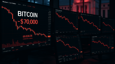 Bitcoin Plunges Below $70,000 as Fed Appointment Triggers Crypto Market Selloff