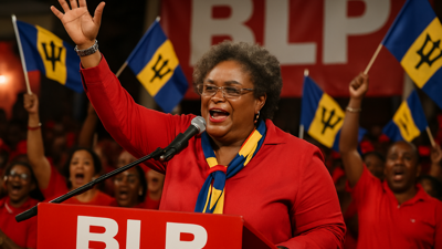 Mottley Makes History: BLP Achieves Unprecedented Third Consecutive Clean Sweep in Barbados Election