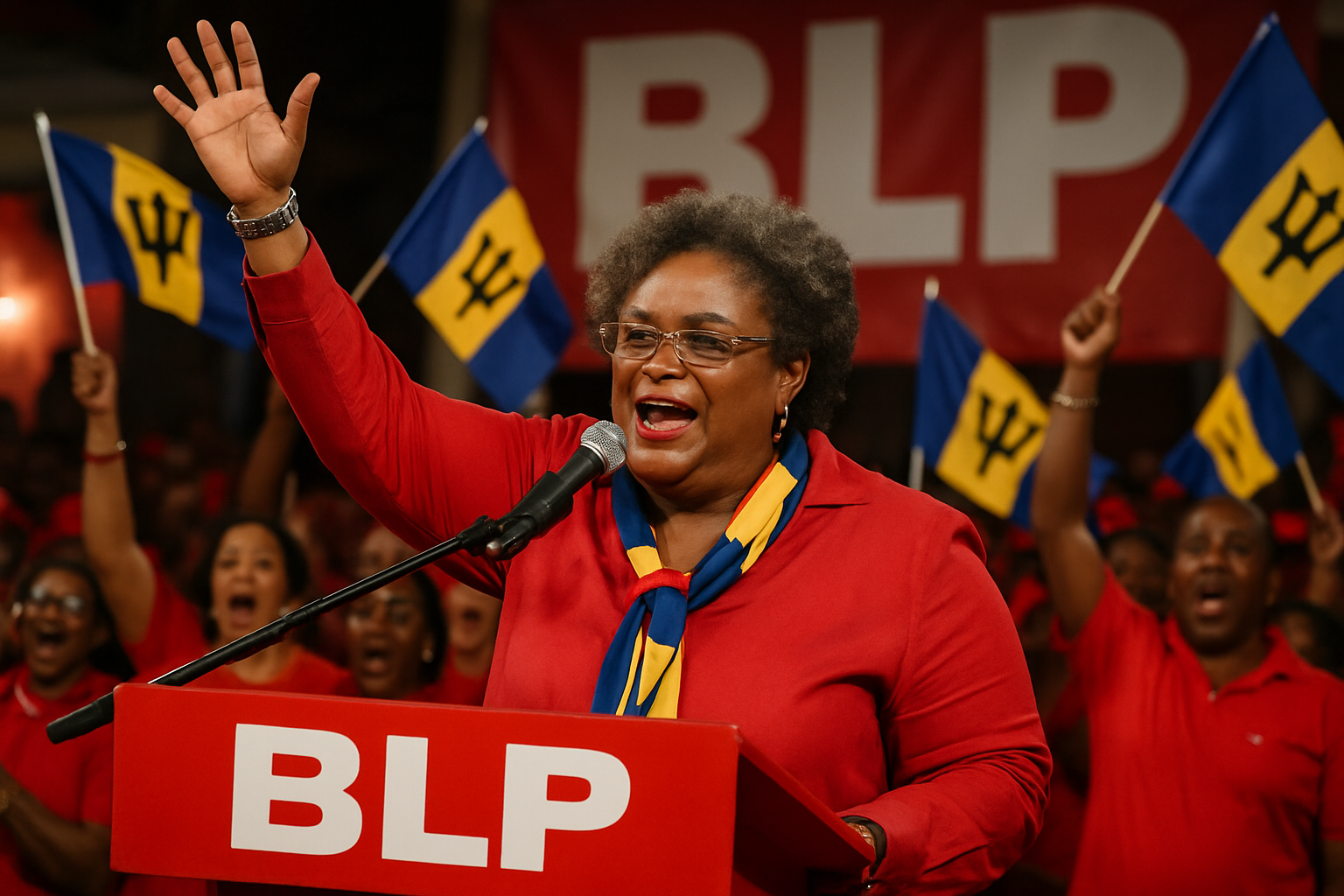 Mottley Makes History: BLP Achieves Unprecedented Third Consecutive Clean Sweep in Barbados Election