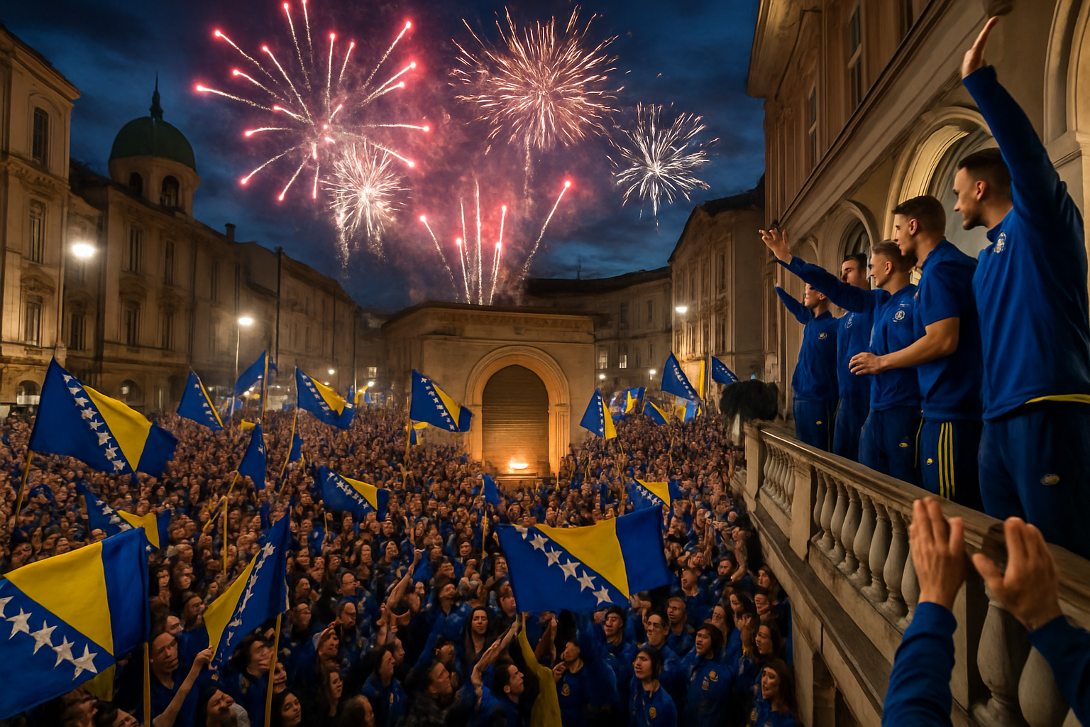 Thousands Celebrate in Sarajevo as Bosnia Qualifies for World Cup in Historic Achievement
