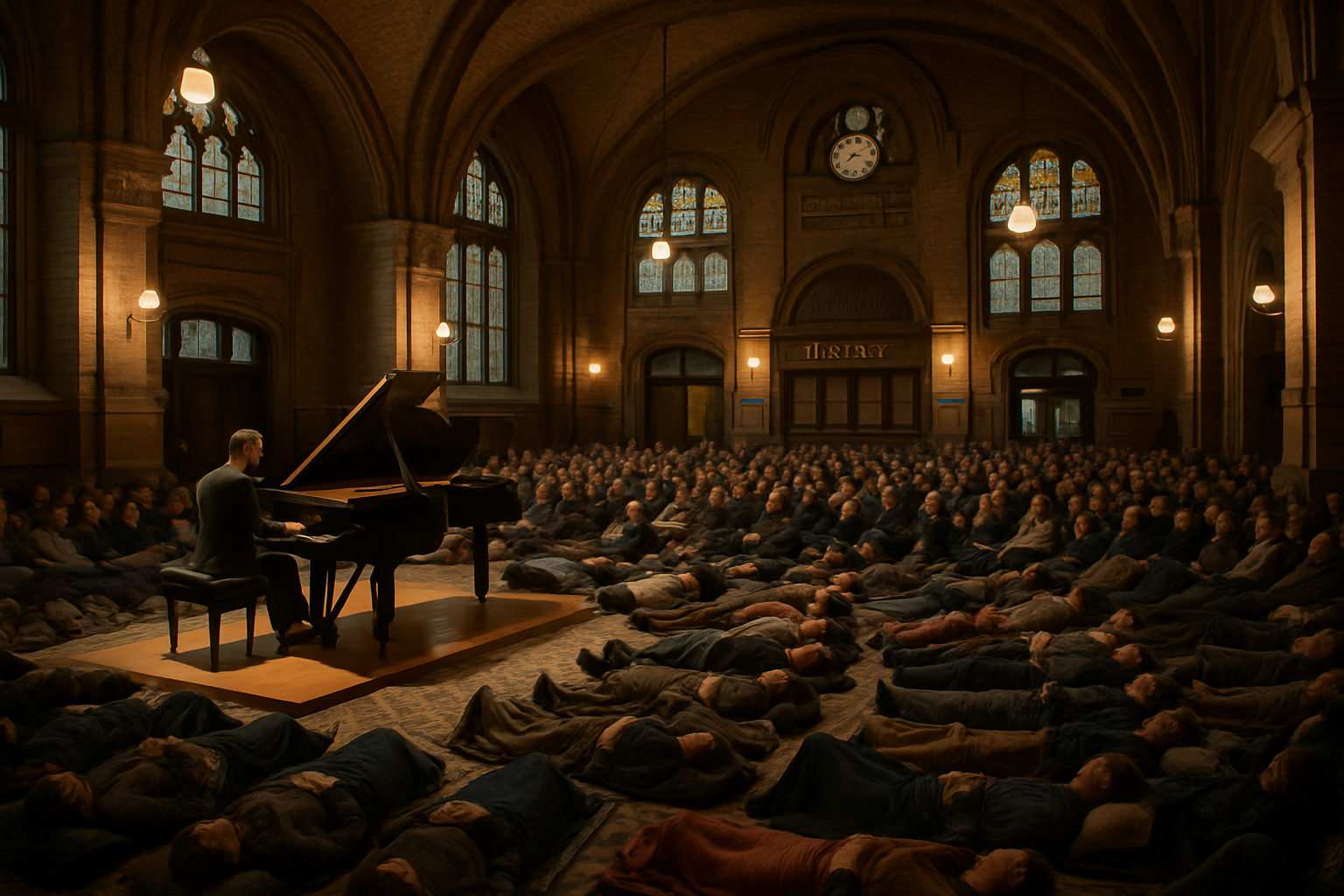 Revolutionary Lie-Down Concert Transforms Bruges Railway Station Into Intimate Musical Haven