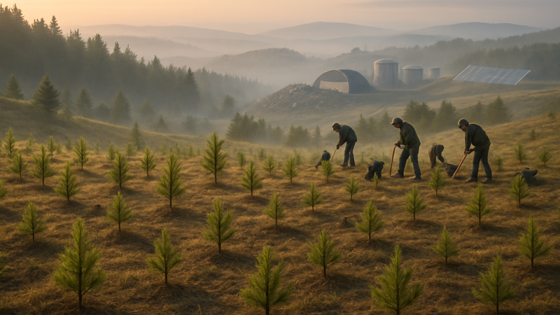 Forest restoration and waste management facilities
