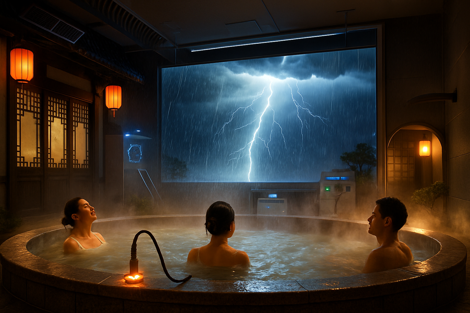China's Revolutionary "Storm Hot Springs" Transform Wellness with Electric Therapy and Weather Simulation