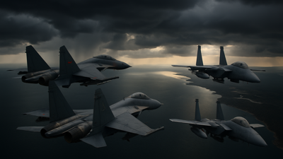 Chinese and US Fighter Jets Face Off Over Yellow Sea in Rare Military Confrontation