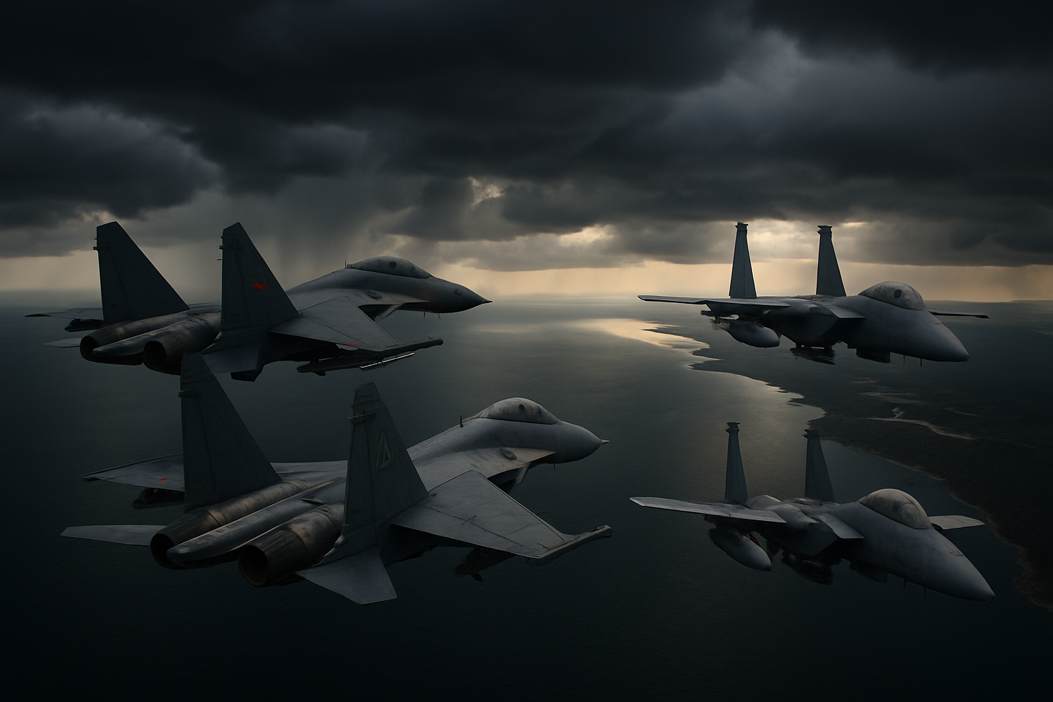 Chinese and US Fighter Jets Face Off Over Yellow Sea in Rare Military Confrontation