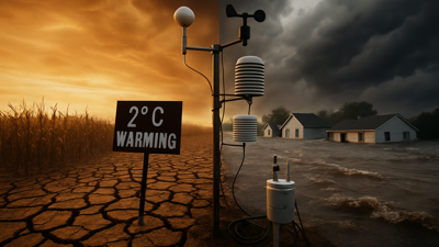 Climate Scientists Warn: Even 2°C Warming Could Trigger Extreme Events Previously Expected Only at 3°C