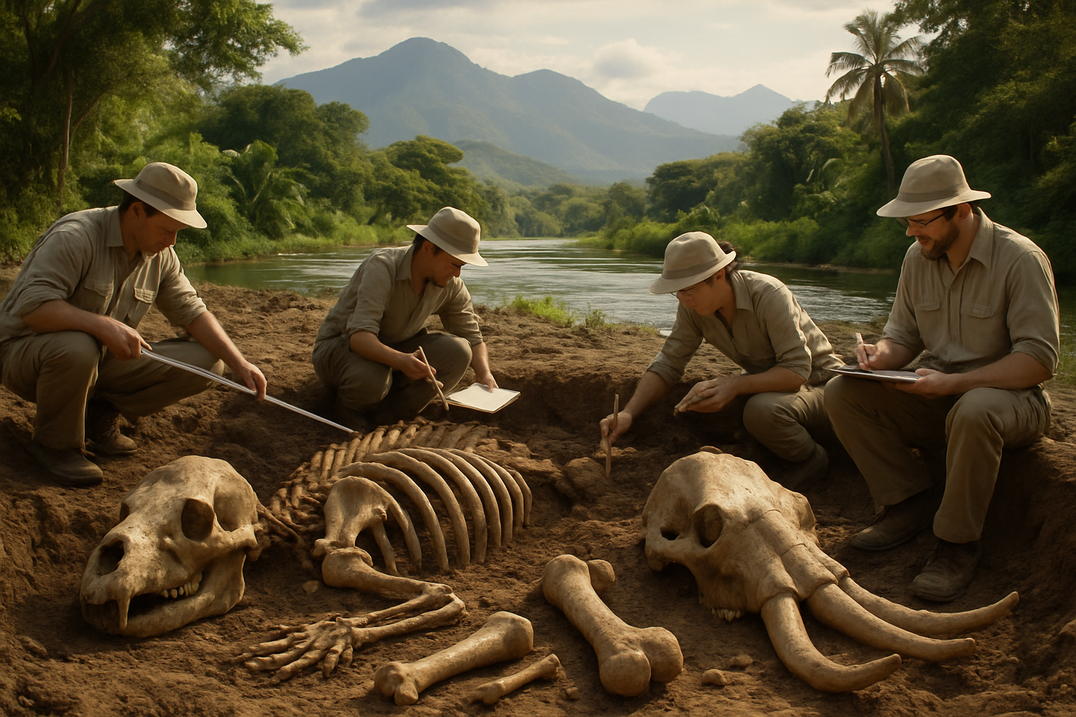 Groundbreaking Discovery: 40,000-Year-Old Giant Sloth and Mastodon Fossils Unearthed in Costa Rica