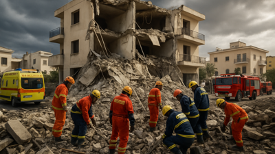 Cyprus Building Collapse Emergency: Three Hospitalized as Rescue Operations Continue in Germasogeia
