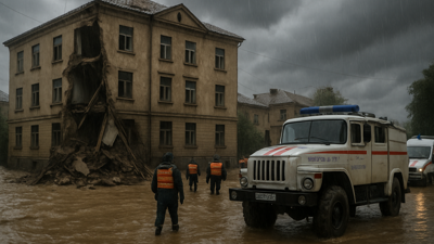 Severe Flooding in Dagestan Triggers Three-Story Building Collapse as Russia Faces Infrastructure Crisis