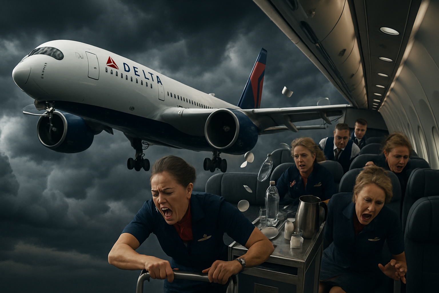 Delta Flight Turbulence Launches Crew Into Air, Three Hospitalized in Sydney Landing