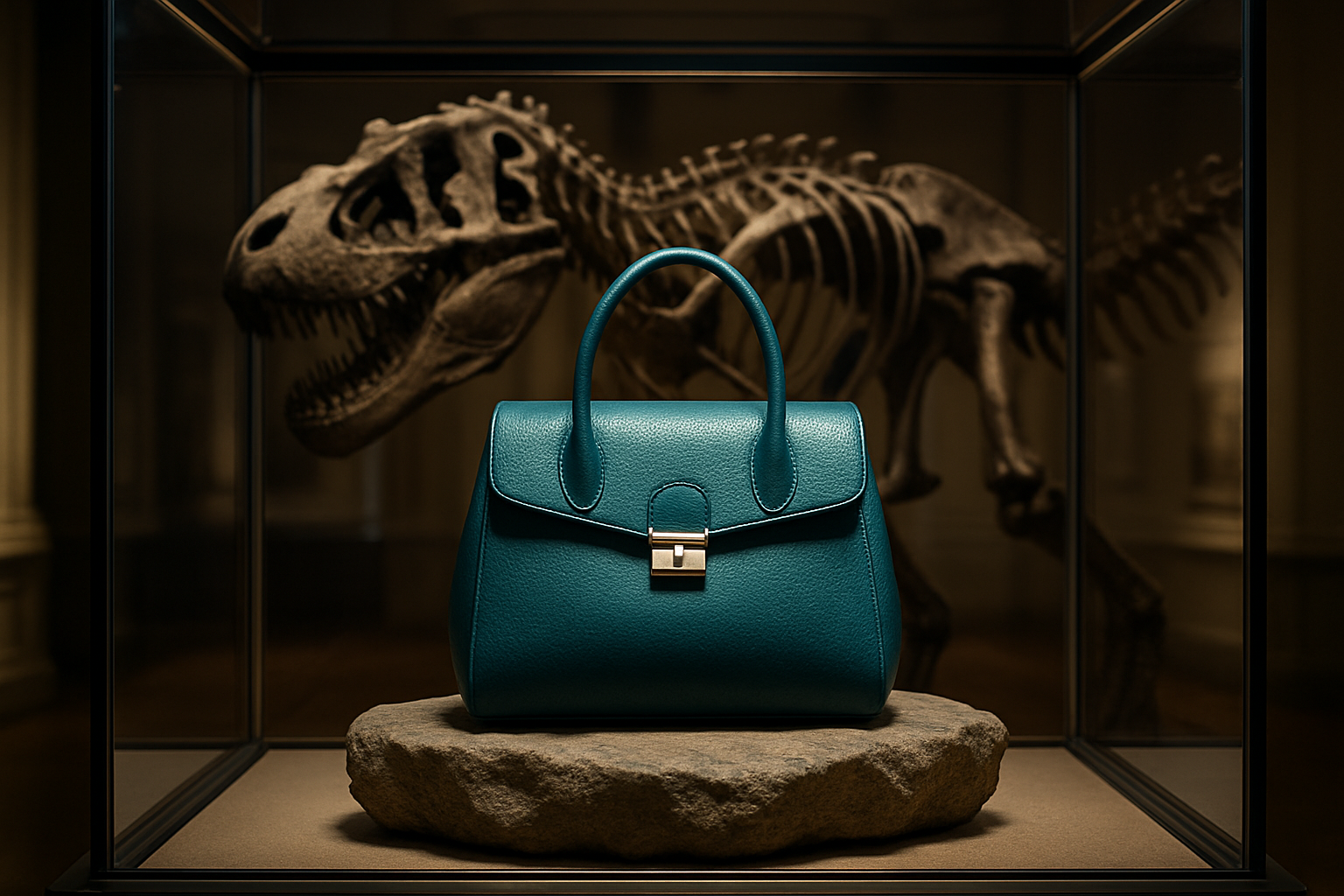 Scientists Create Revolutionary Handbag Using Tyrannosaurus Rex Collagen in Sustainable Luxury Fashion Breakthrough