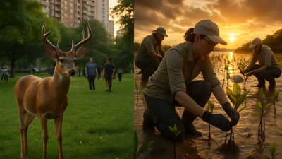 Environmental Renaissance Under Fire: Global Conservation Surge Confronts Unprecedented Wildlife Displacement Crisis