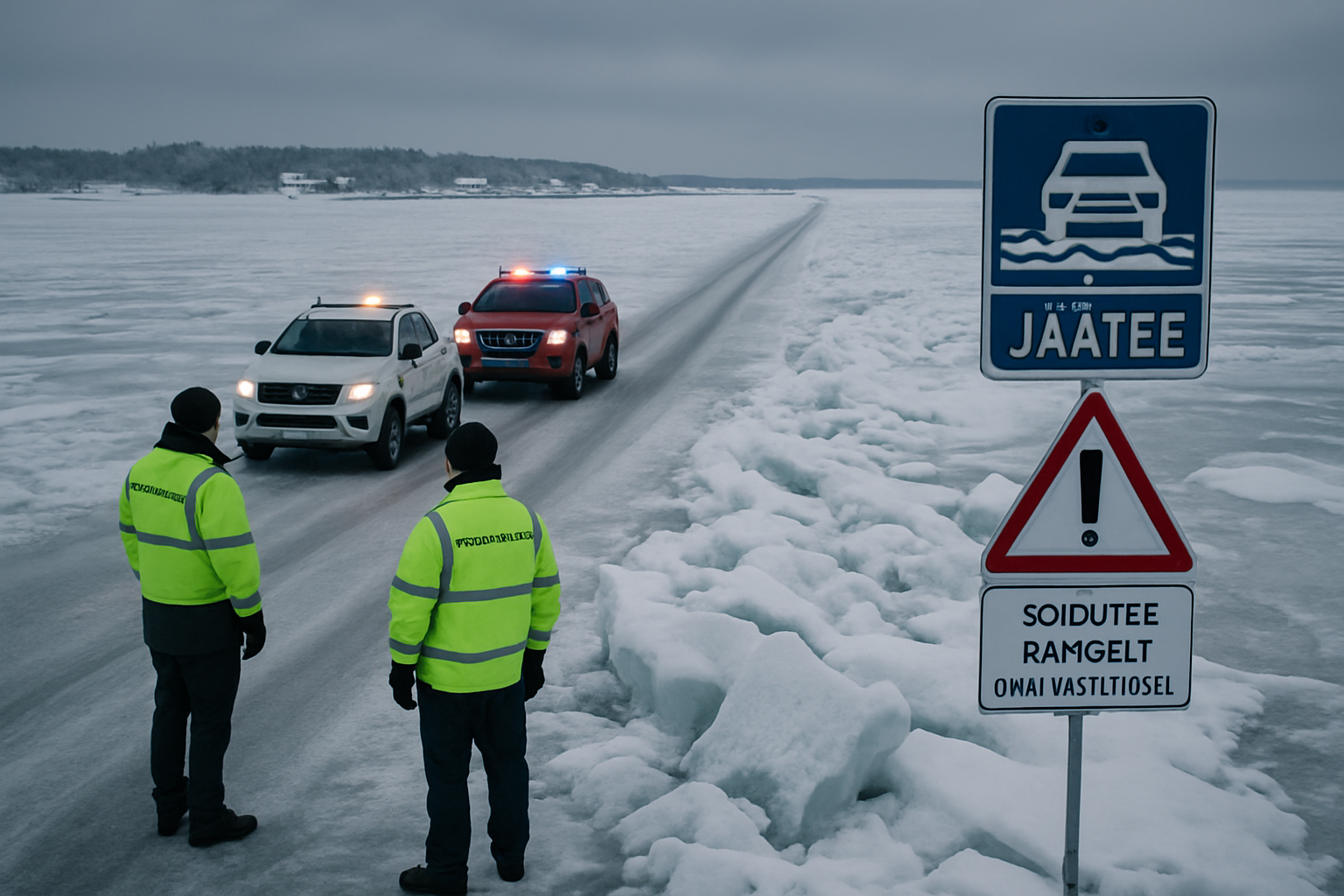 Estonia Implements Emergency Protocols as Historic Ice Road Opens Between Major Islands Amid Transportation Crisis