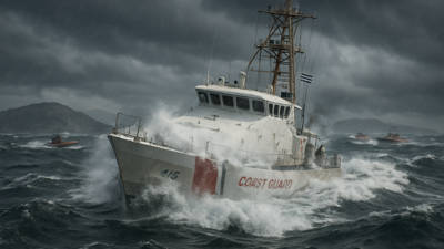 Estonian Border Guard Vessel Sinks in Greek Waters During Frontex Mission, Ambassador Among Injured