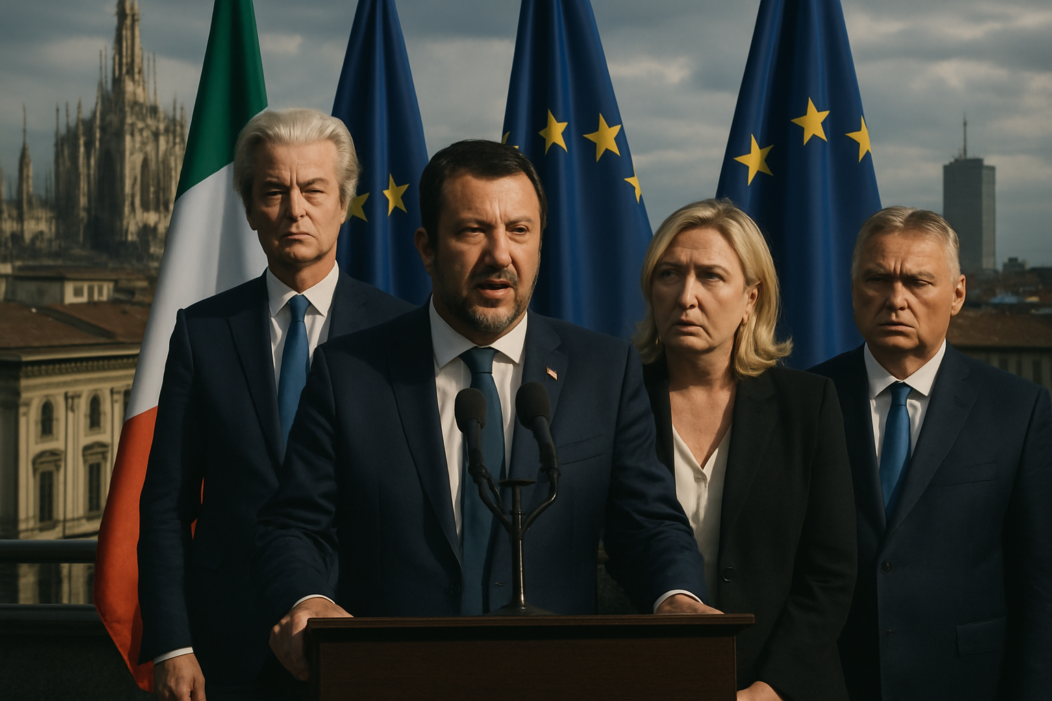 European Far-Right Regroups in Milan After Orbán's Historic Electoral Defeat in Hungary
