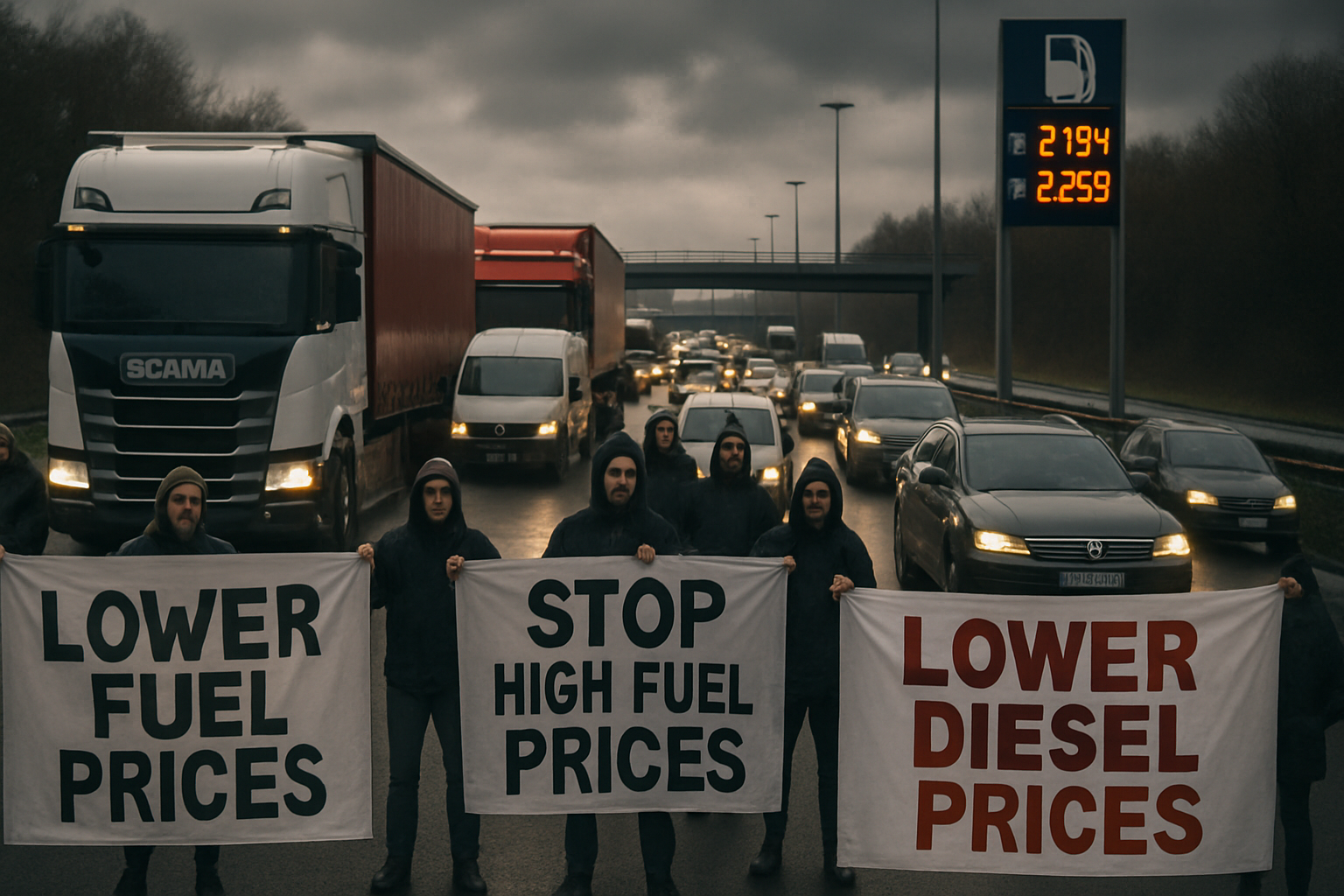 Fuel Protests Paralyze European Roads as Crisis Enters Fourth Week