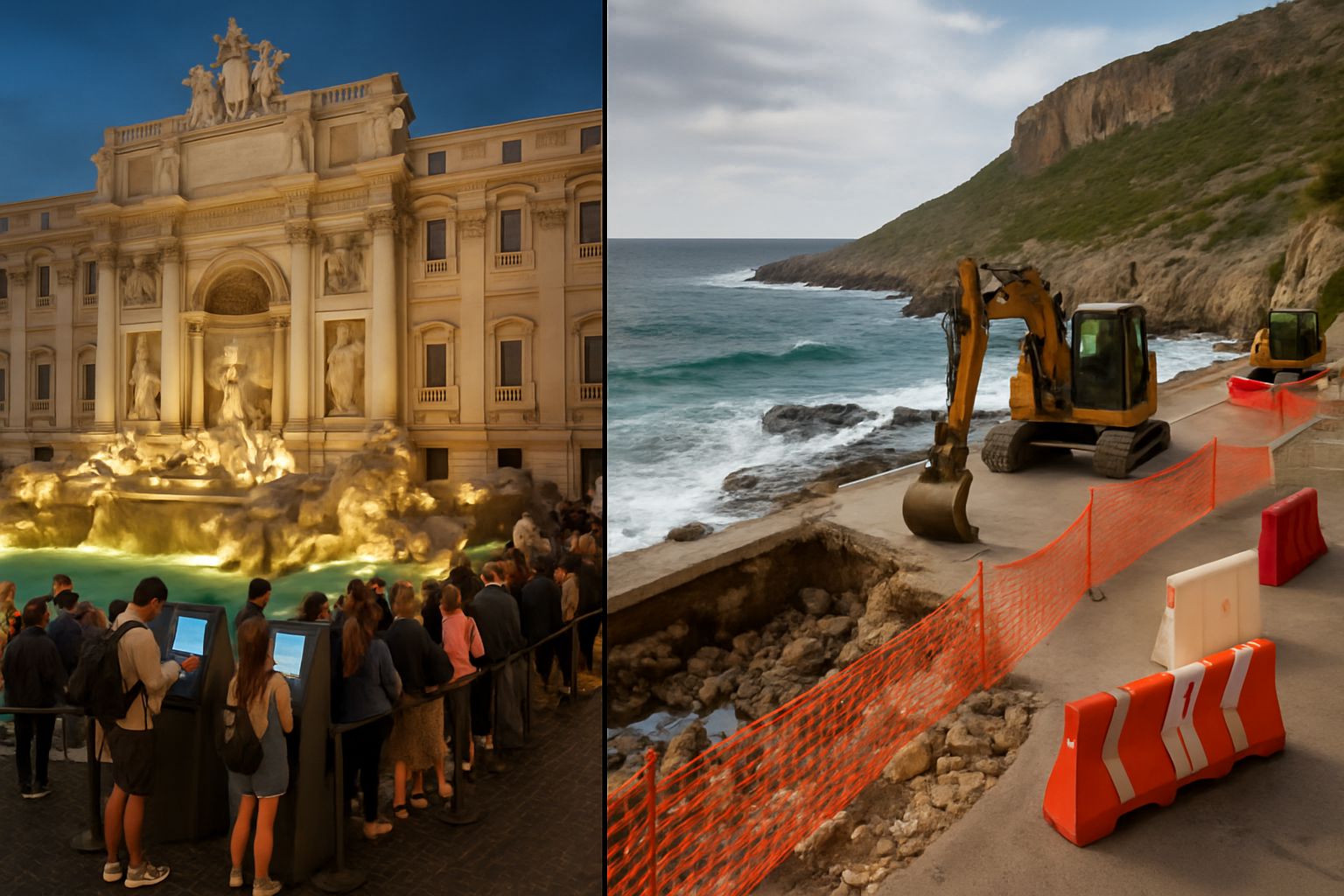 European Tourism at a Crossroads: Rome Implements Entry Fees While Malta Tackles Storm-Damaged Coastlines