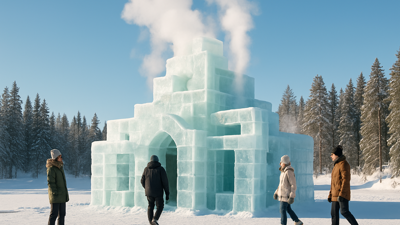 Finland's Frozen Competition: Two Villages Unknowingly Build World's Largest Ice Saunas Simultaneously