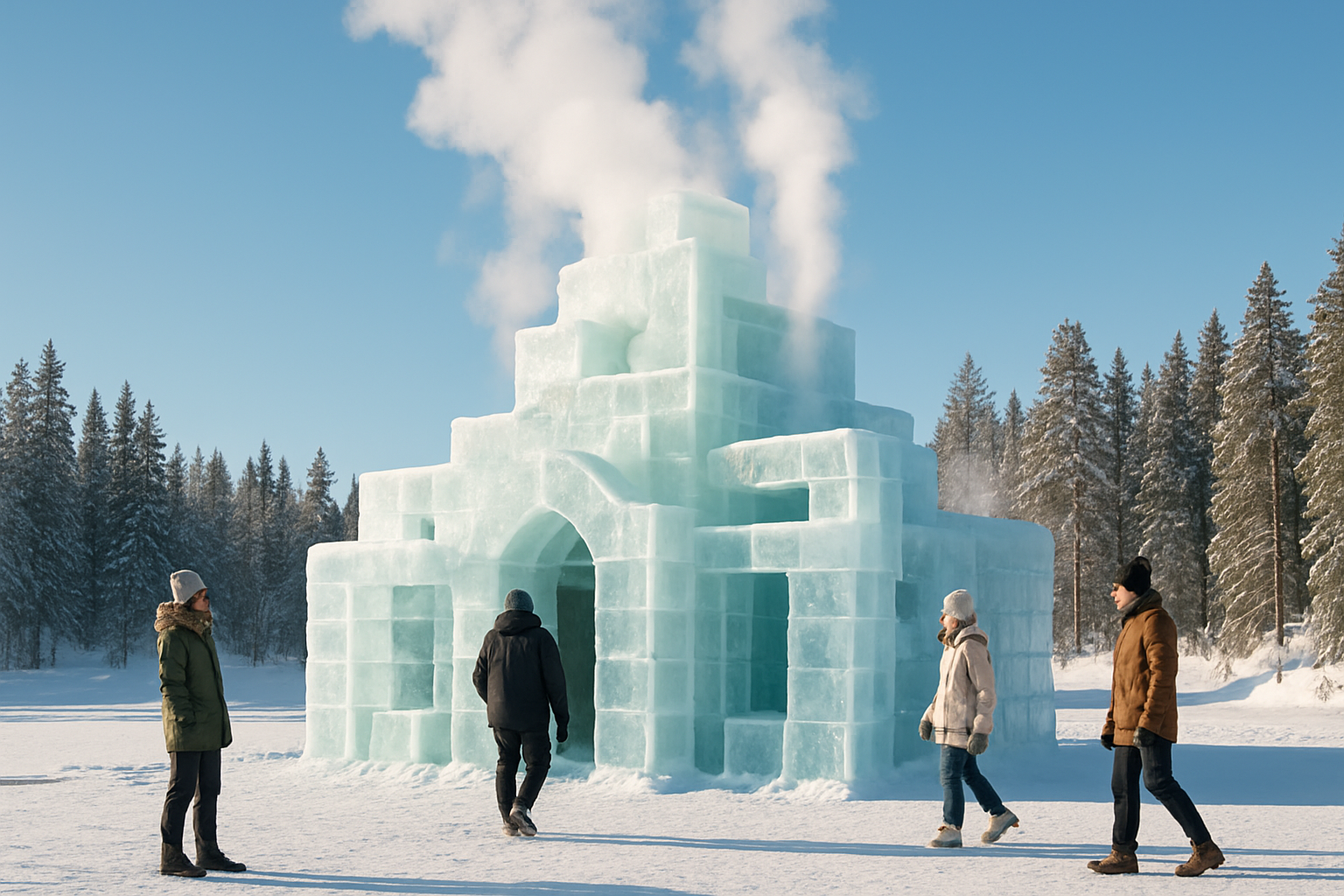 Finland's Frozen Competition: Two Villages Unknowingly Build World's Largest Ice Saunas Simultaneously