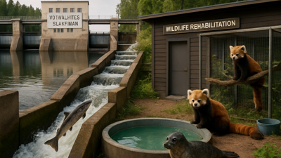 Finland Closes Historic Power Plant for Endangered Fish Migration as Hong Kong Zoo Faces Red Panda Conservation Challenge