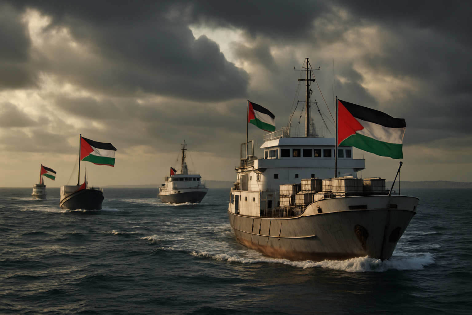 International Aid Flotilla Departs Barcelona in New Challenge to Israeli Gaza Blockade