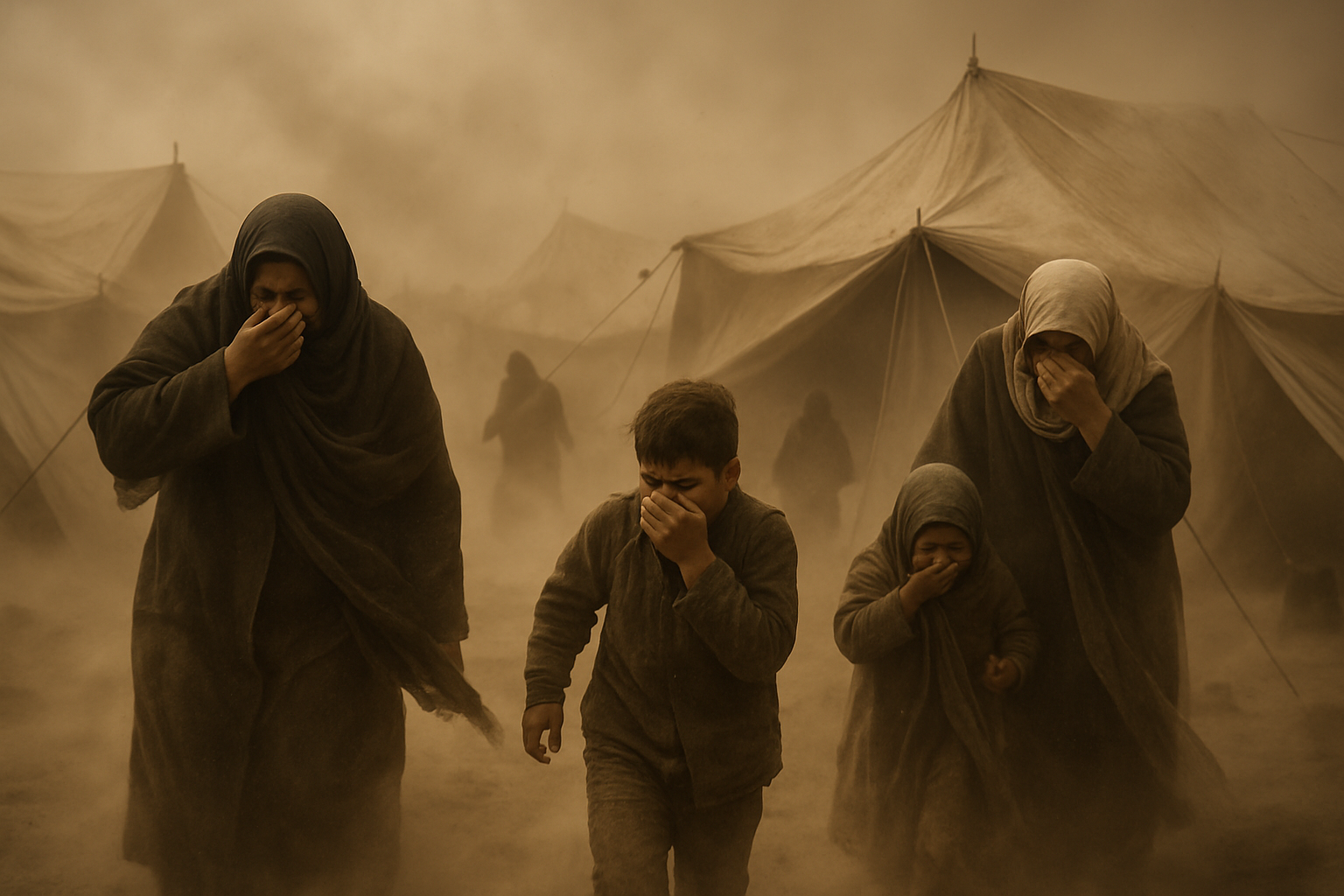 Sandstorms Hit Gaza Displaced Palestinians as Europe Faces Severe Weather Warnings