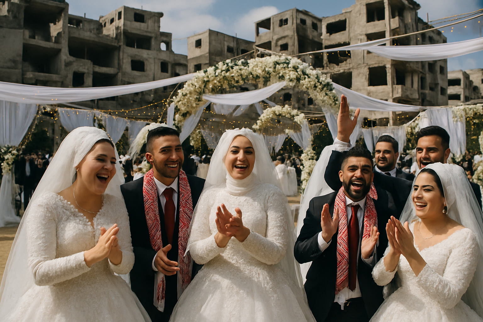 Gaza Mass Wedding Brings Rare Joy as Palestinian Elections Mark Democratic Milestone