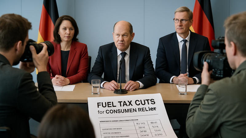 German coalition announces fuel tax relief measures