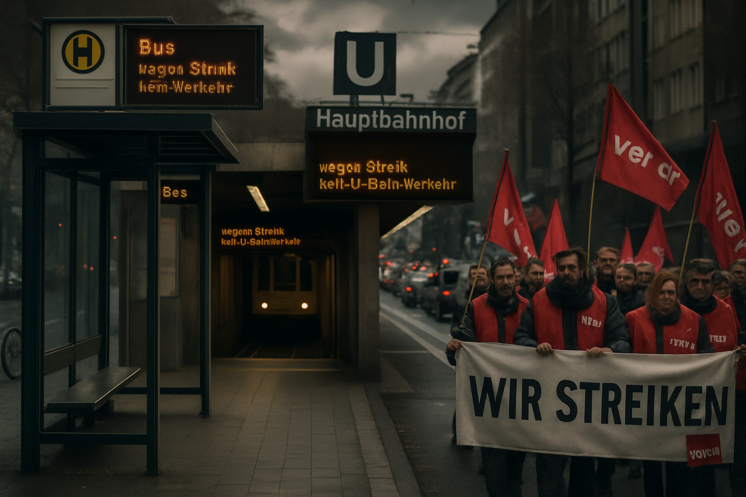 German Transport Strike Paralyzes Cities as Workers Demand Better Conditions Amid Weather Crisis