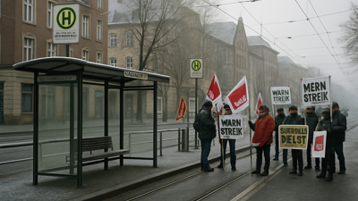 Massive Transport Strike Paralyzes German Cities as Workers Demand 20% Pay Rise