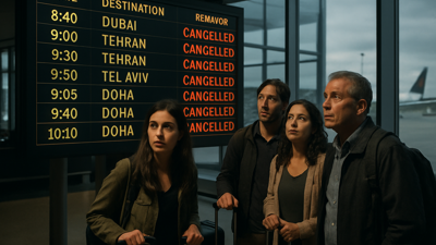 Global Airlines Cancel Middle East Flights as Iran Conflict Triggers Widespread Airspace Closures