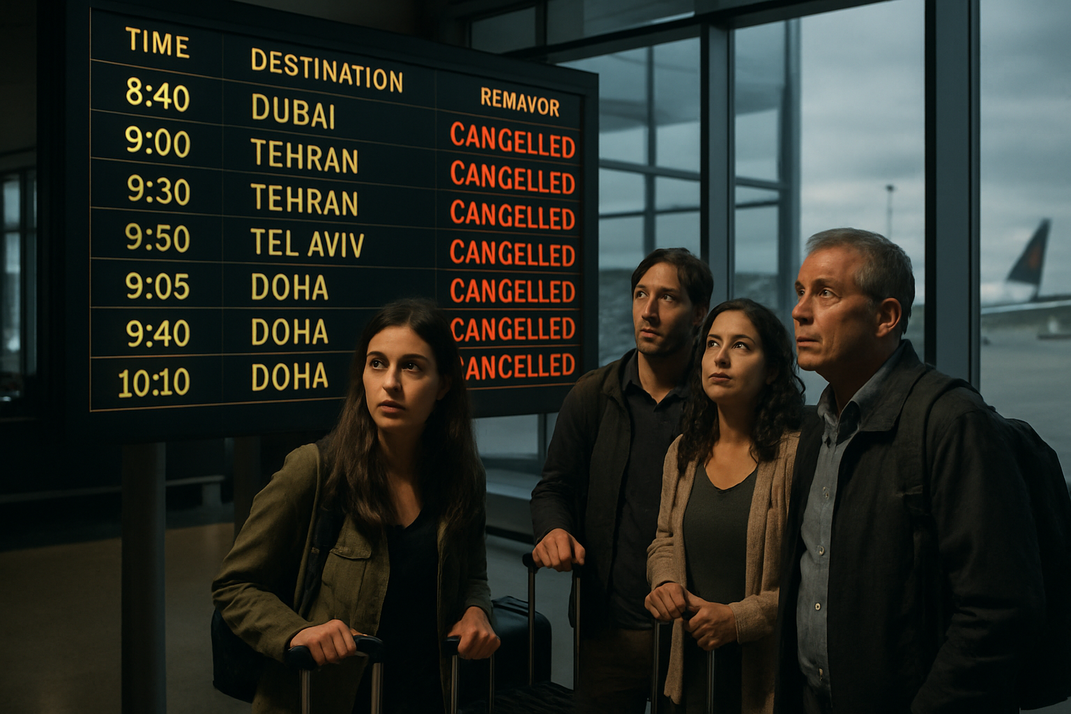 Global Airlines Cancel Middle East Flights as Iran Conflict Triggers Widespread Airspace Closures