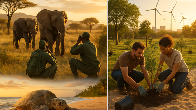 Diverse conservation efforts across ecosystems