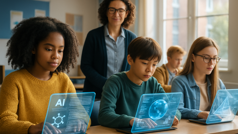 Modern AI-powered classroom environment