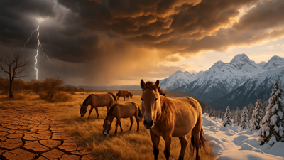 Global Environmental Crisis Converges: Australia Battles Extreme Weather While Przewalski's Horses Return to Kazakhstan Steppes