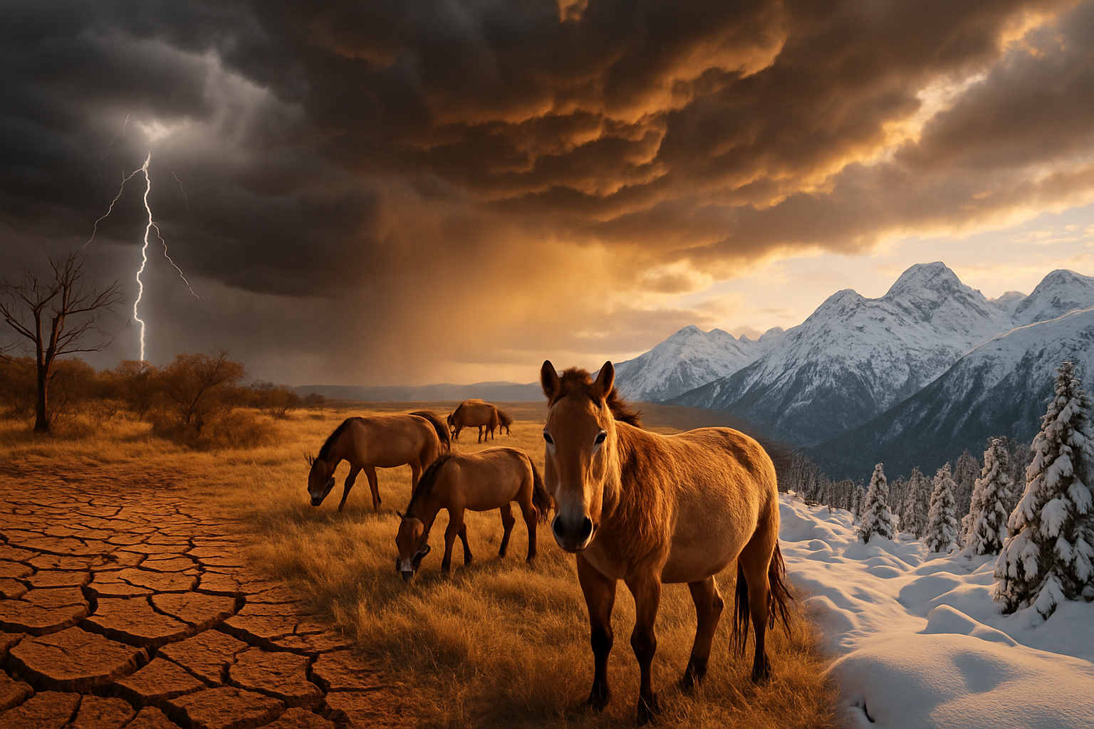 Global Environmental Crisis Converges: Australia Battles Extreme Weather While Przewalski's Horses Return to Kazakhstan Steppes