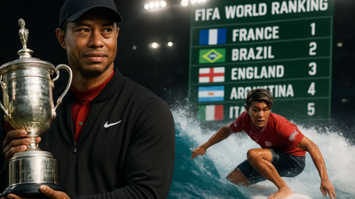 Global Sports Milestones: Tiger Woods Steps Back, Igarashi Eyes Gold, and France Reclaims FIFA Throne