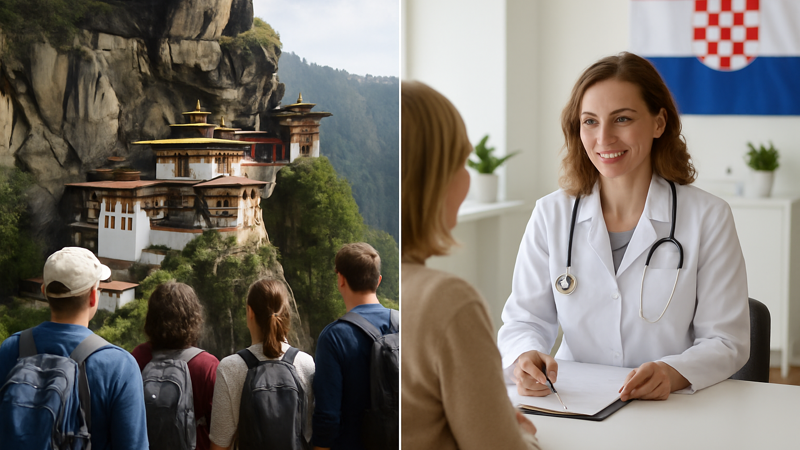 Global Tourism Surge: Bhutan Posts Record 115% Growth While Croatia Expands Healthcare Infrastructure