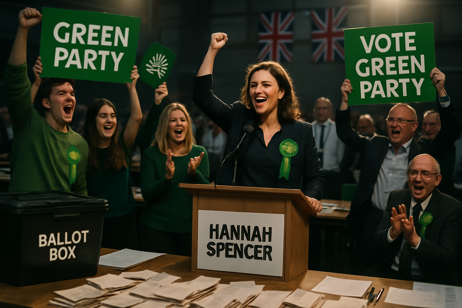 Green Party Achieves Historic Breakthrough in Blow to Labour as Hannah Spencer Claims First Northern England Seat
